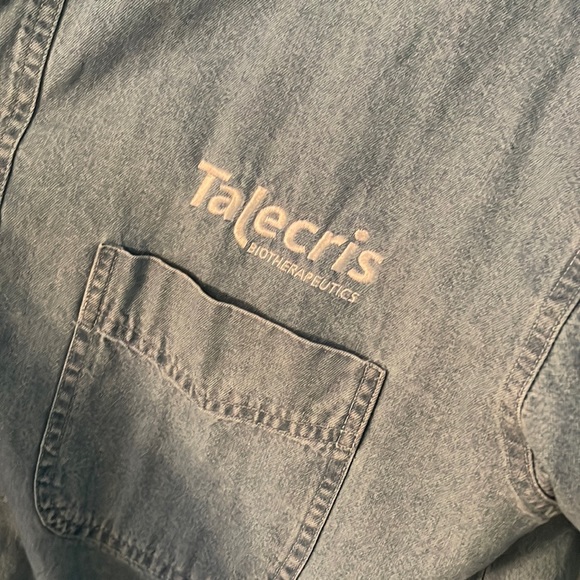 Vintage Denim Button Down Shirt Men Size L - Picture 2 of 6